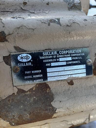 Used Sullair PDR25X-36-146 Compressor end