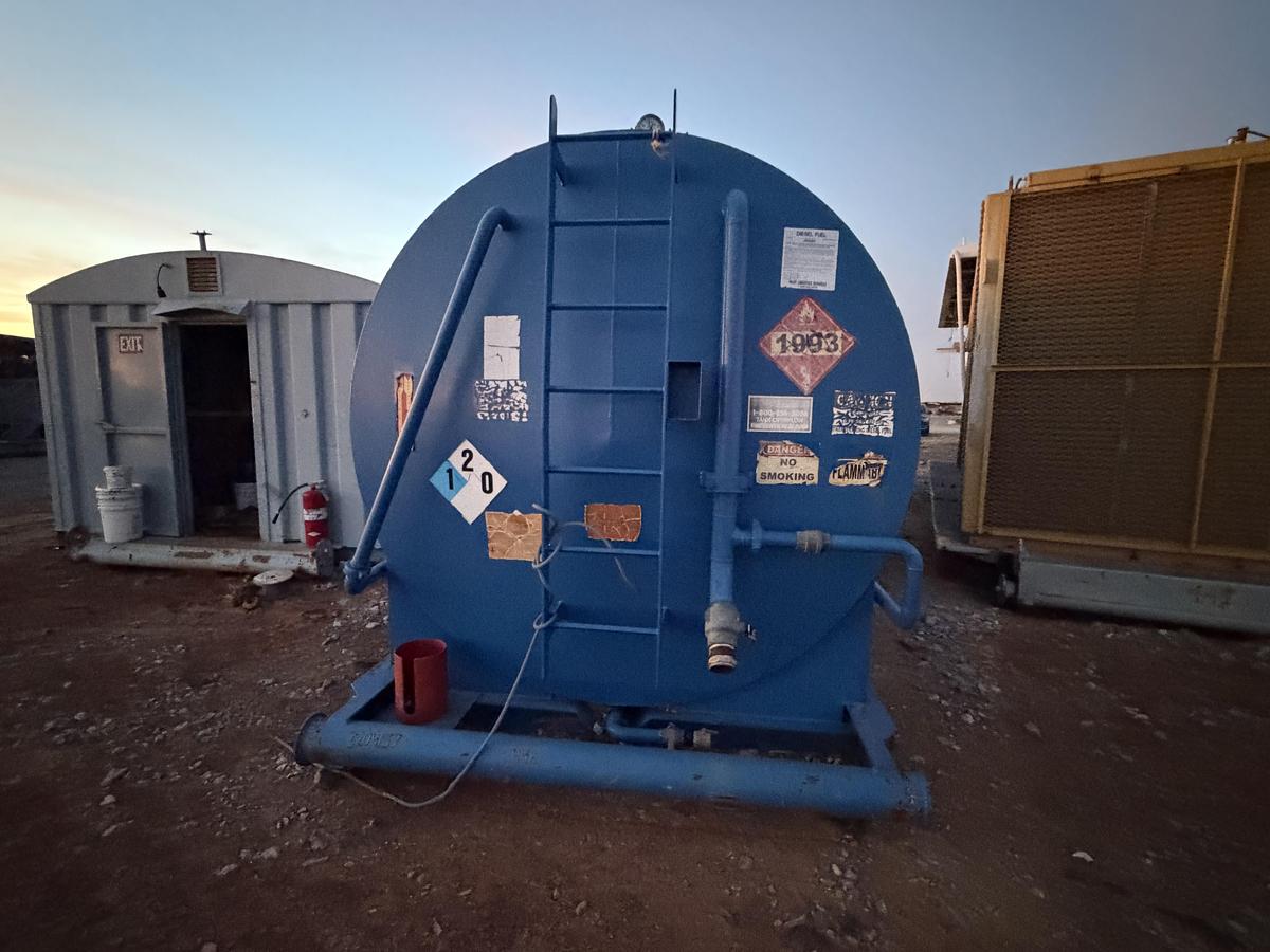 Used 15,000 Gallon Skidded Diesel Fuel Tank