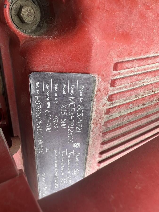 Used 2021 Cummings engine AND Eaton transmission Engine:X15 500
