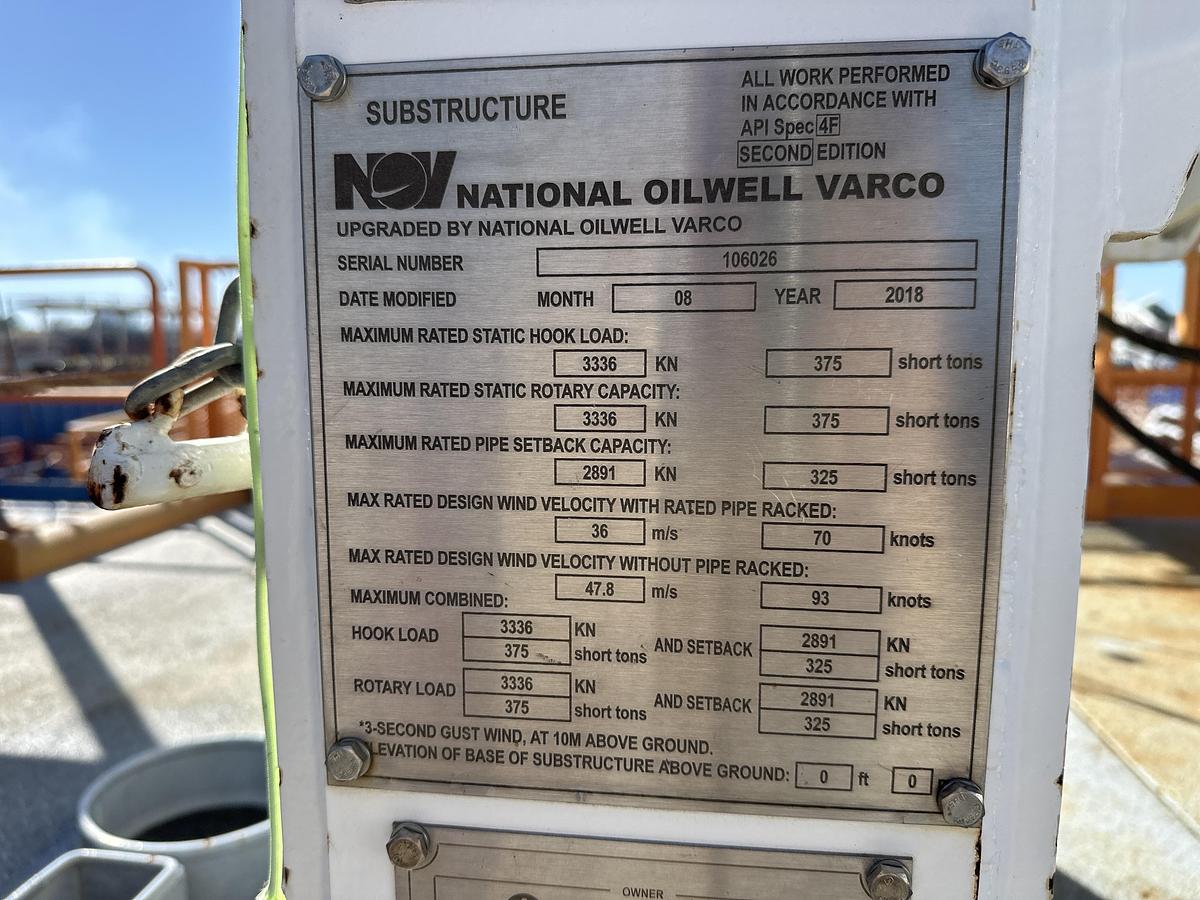 Used NOV IDEAL RIG 1500 HP WALKING DRILL RIG