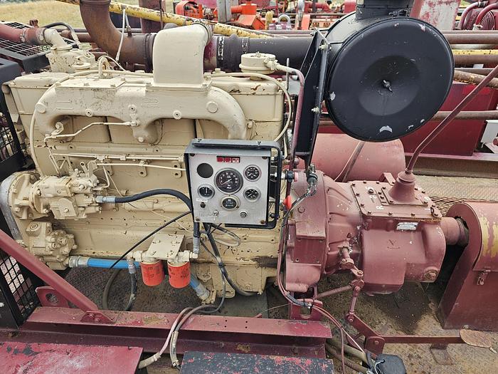 Used National JWS-300L Triplex Skid Mounted Mud Pump 335 Turbo Diesel