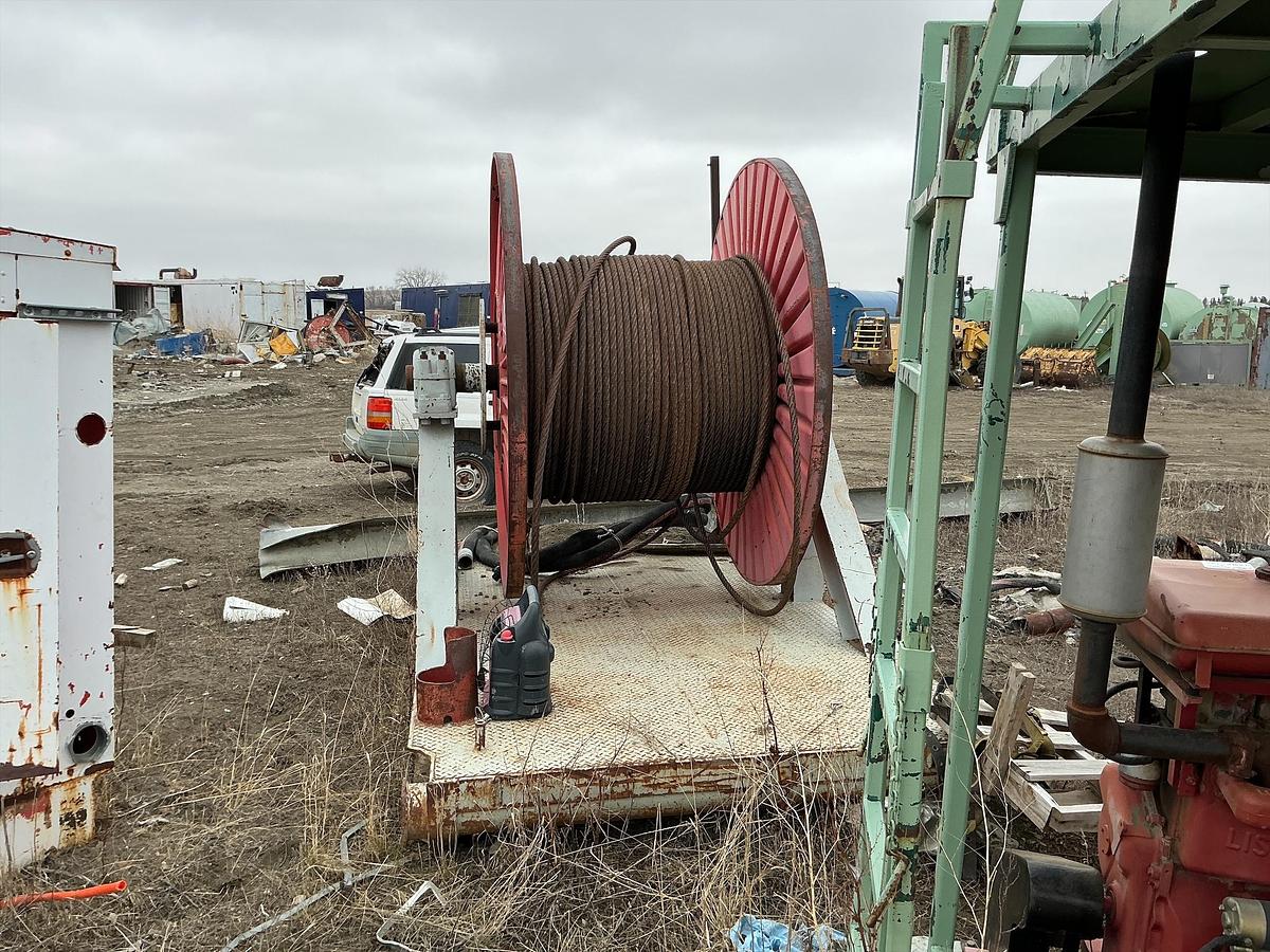 Used Wire Rope Drill Line Spool 