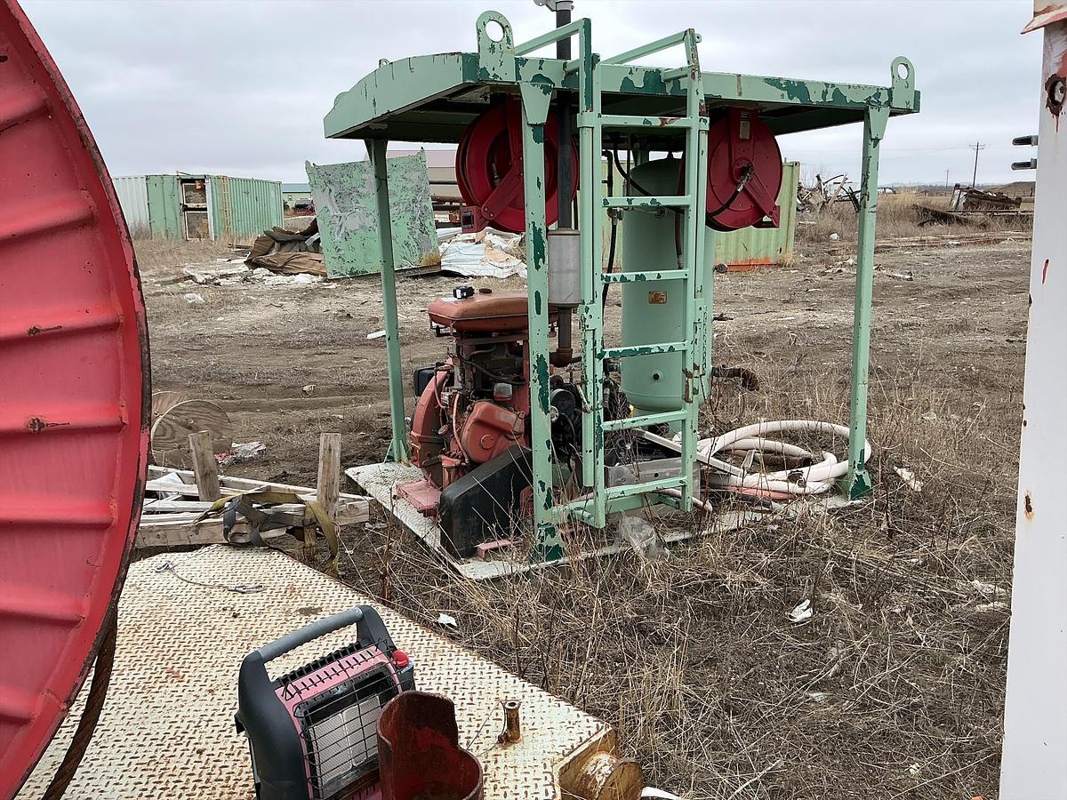 Used Welded Steel Air Compressor w/Shed 