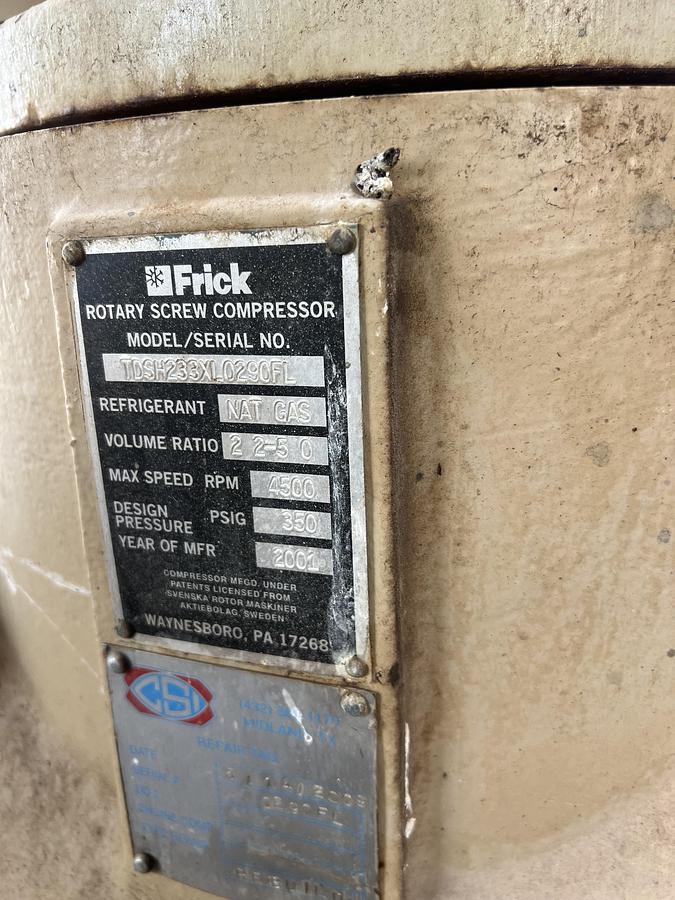 Used WAUKESHA H24 NATURAL GAS ENGINE Frick TDSH233XL