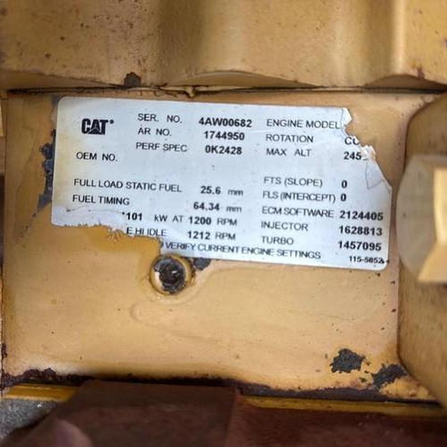 Used 2001 CAT 3512 B Engine w/Generator Drive