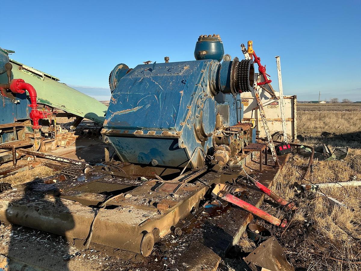 Used Oil Well Mud Pump, Skidded