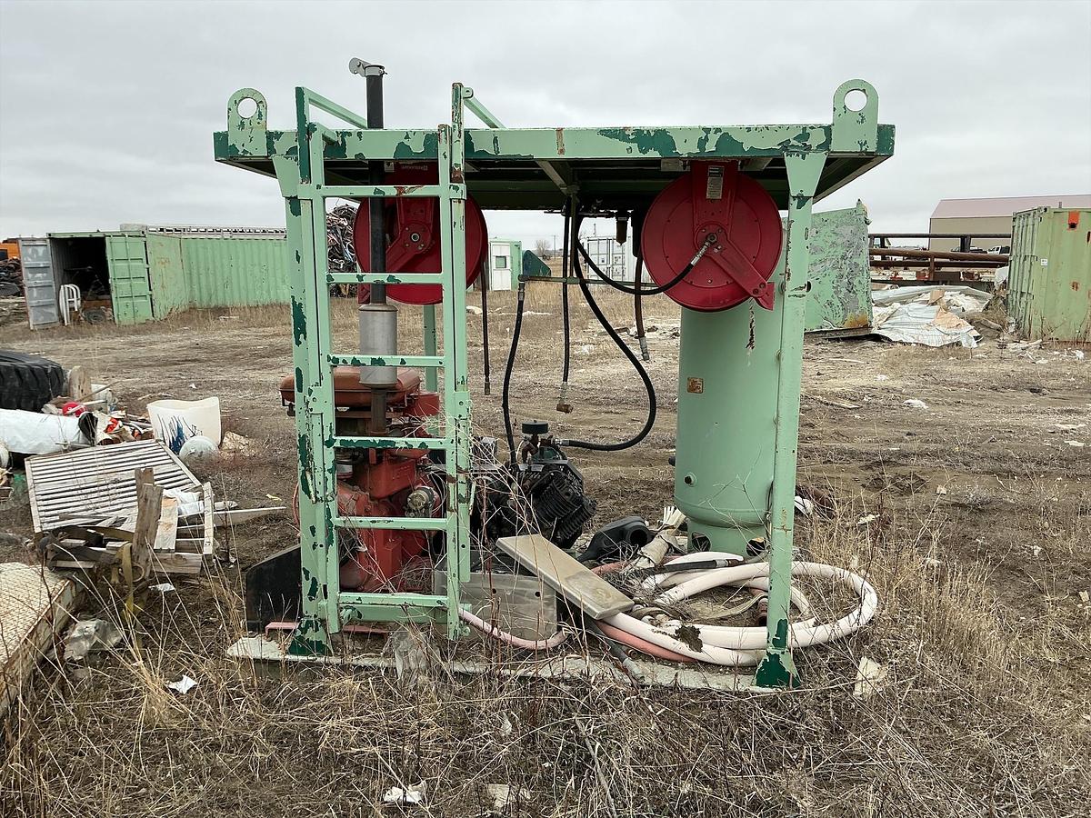 Used Welded Steel Air Compressor w/Shed 