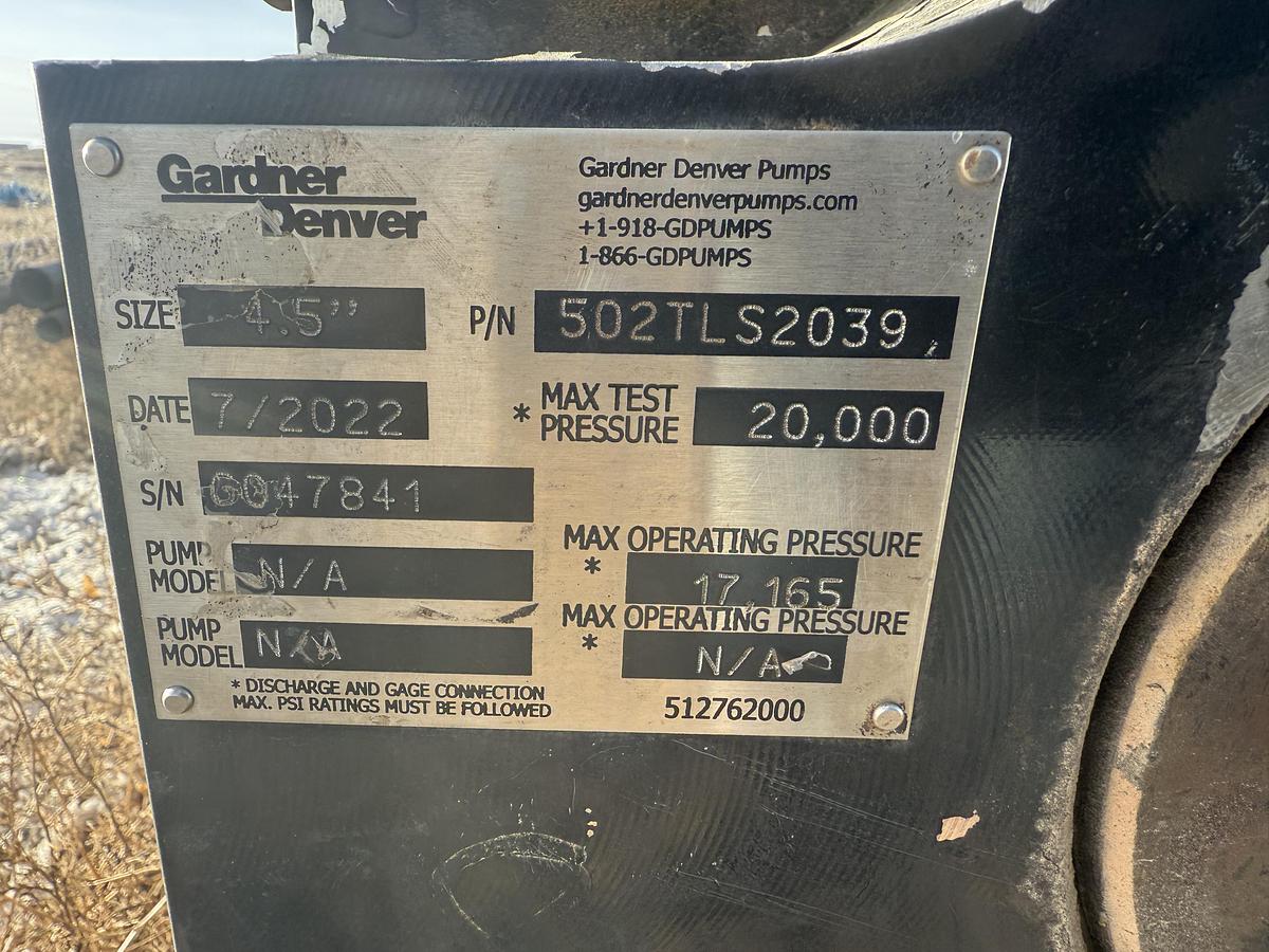 Used GARDNER DENVER TWS 2500 TRIPLEX PUMP