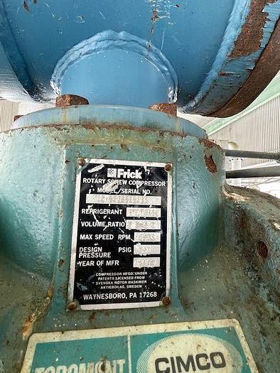 Used FRICK ROTARY SCREW COMPRESSOR RWB II 177