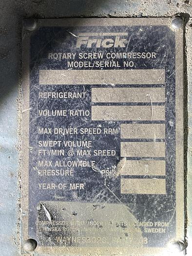 Used 2007 Frick Rotary screw compressor SGCH3515