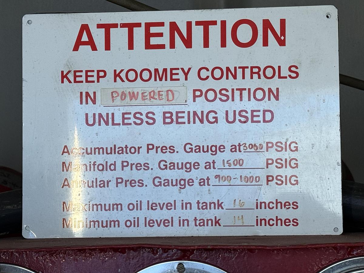 Used Koomey House Rig #323 