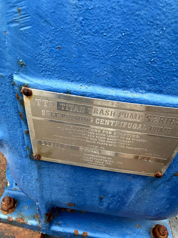 Used Titan Trash TTP-4 Centrifugal Pump 