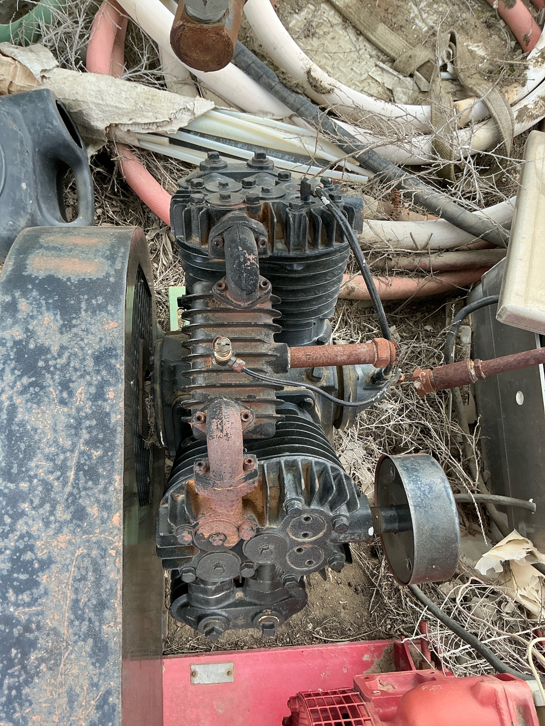 Used Welded Steel Air Compressor w/Shed 