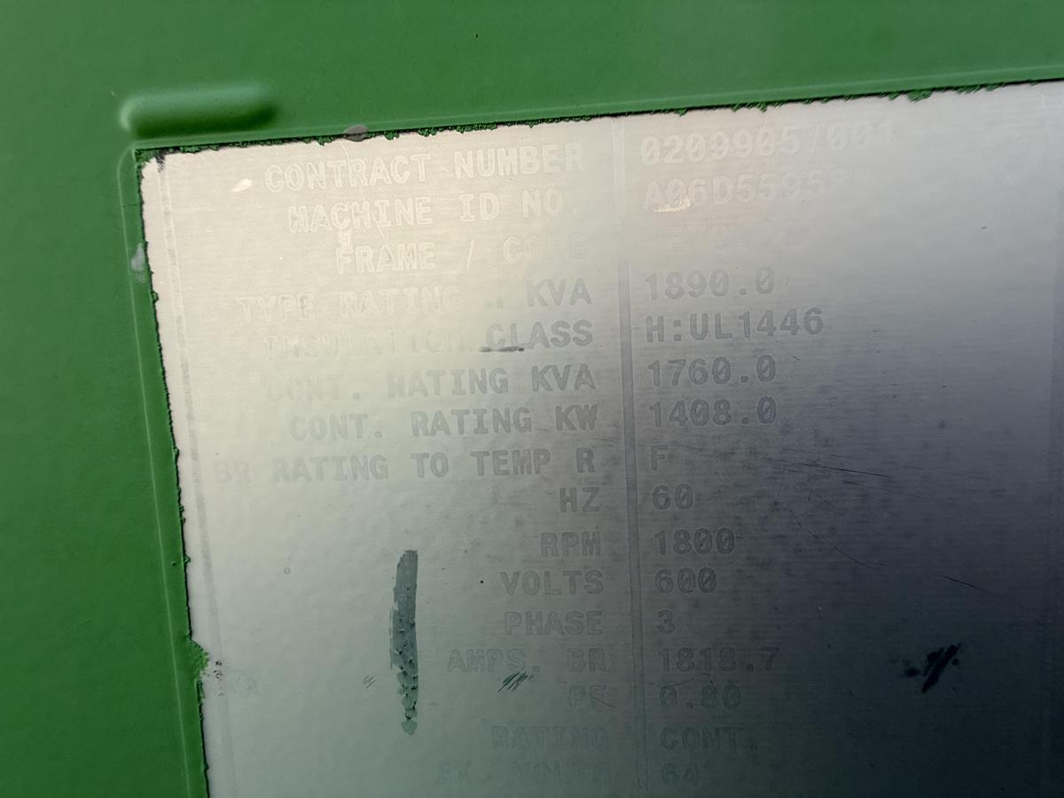 Used 2011 General Electric Jenbacher JGS 320 GS Natural Gas Generator 1712KW