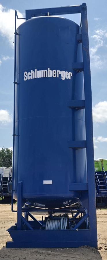 Used 425 Cu Ft Vertical Dry Friction Reducer Silo