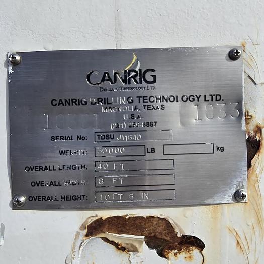 Used 2010 Canrig 1250AC-681 Top Drive with Frequency Cabinet