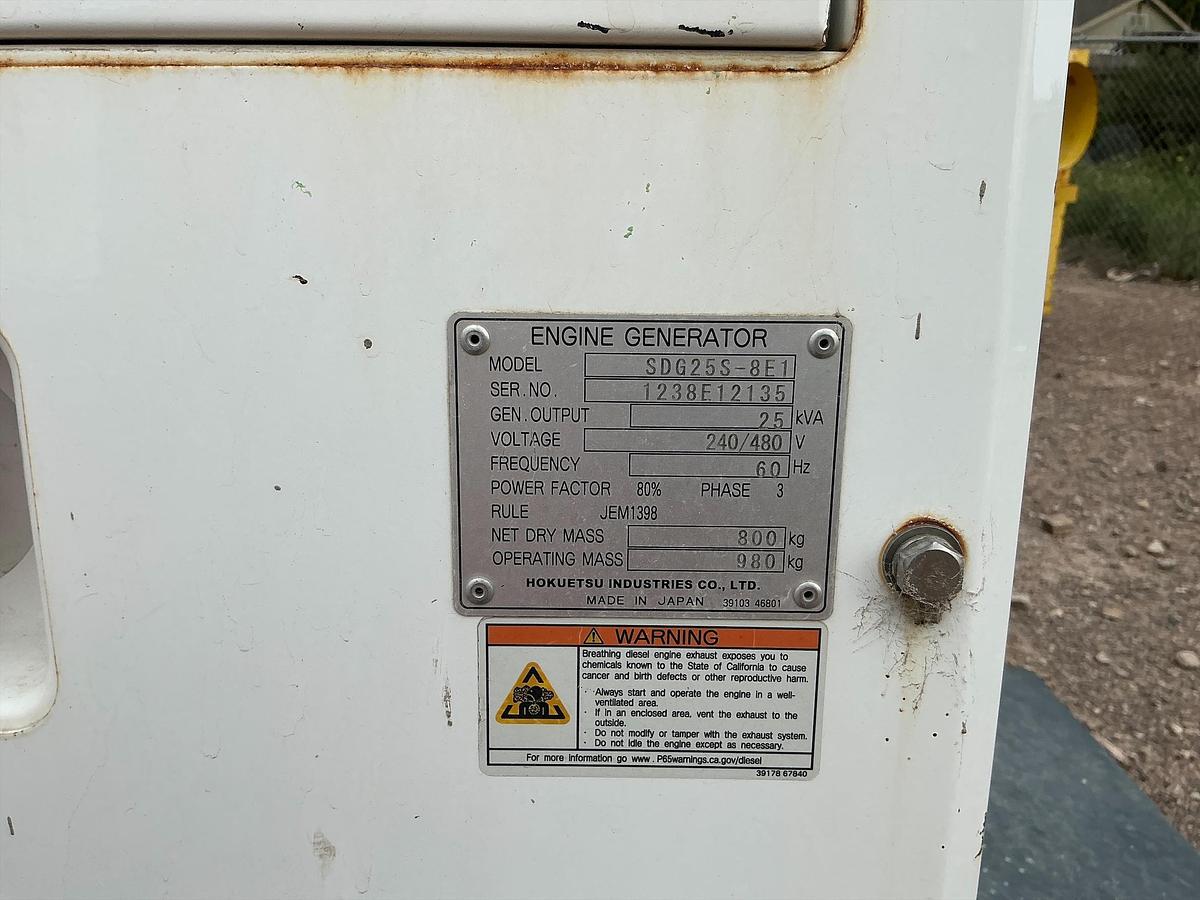 Used 2019 Airman 25 kVA Mobile Generator Set