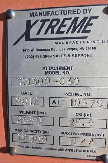 Used Xtreme Lift Attachment