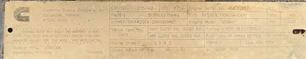 Used Cummins 4.5L Engine