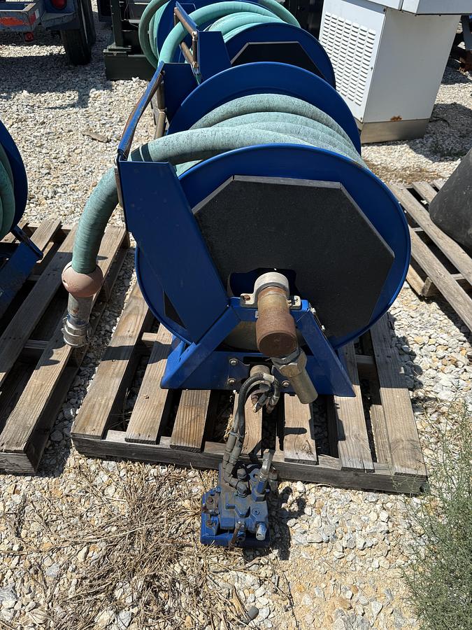 Used 2" Hydraulic Hose w/Valve on Cox Reel