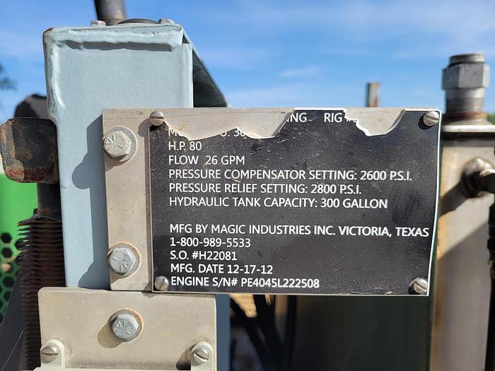 Used Portable Hydraulic Unit w/John Deere Engine Sklidded