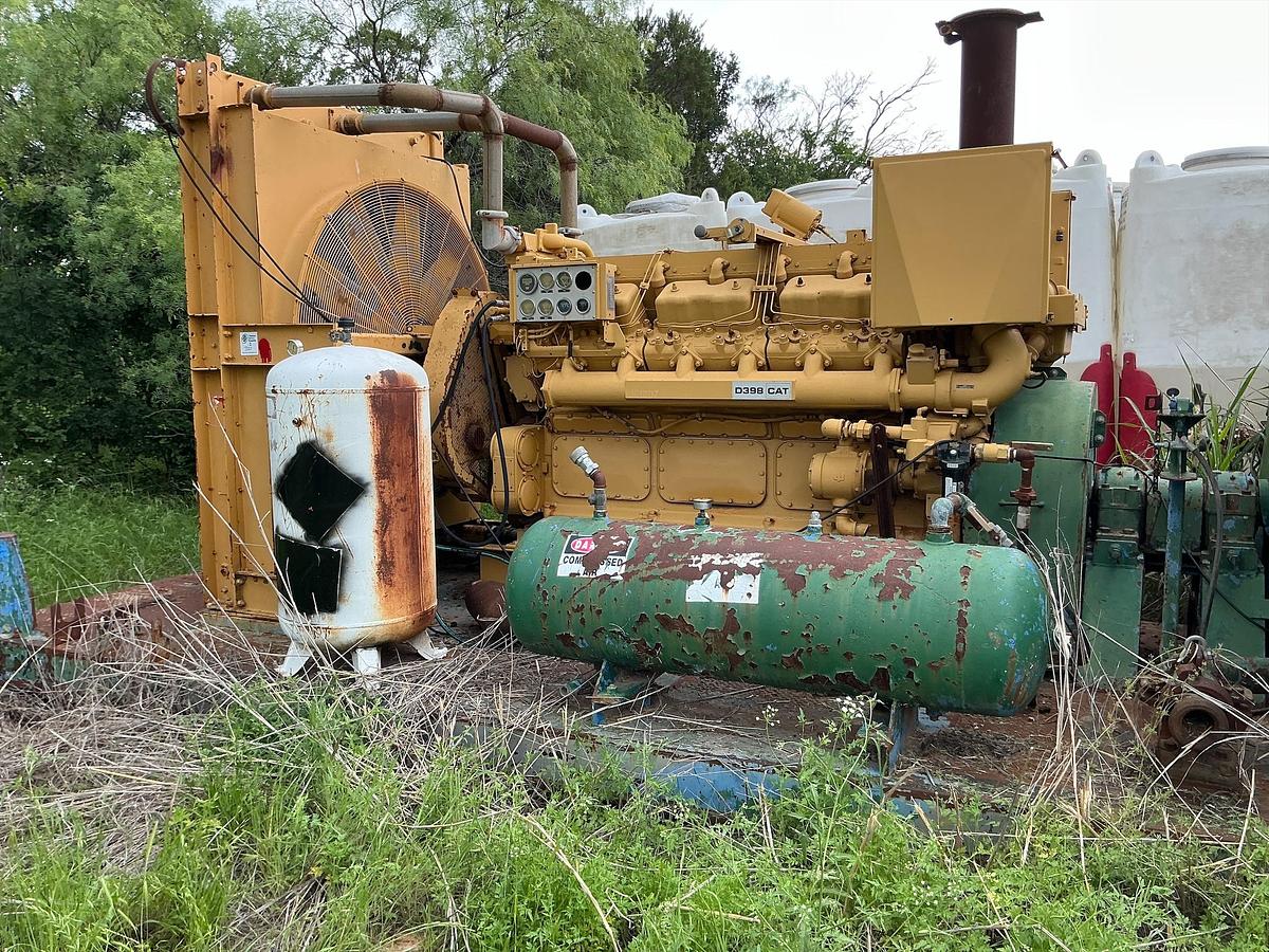 Used Cat D398 PC Diesel Engine Mud Pump on Skid