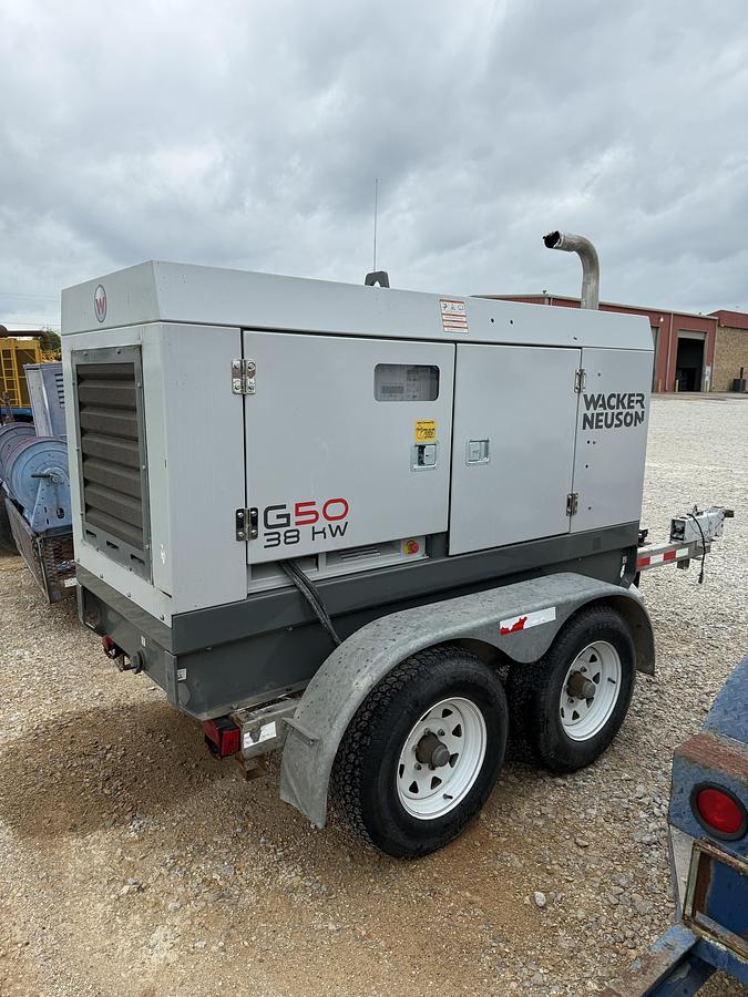 Used 2009 Wacker Neuson G50 Generator Trailered
