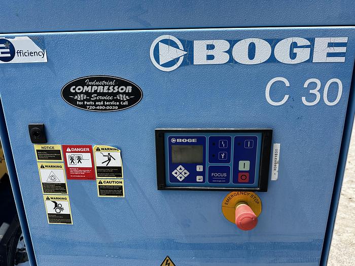 Used Boge C30 Rotary Screw Compressor