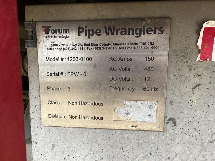 Used Forum Pipe Wrangler 3500 Hydraulic Cat Walk