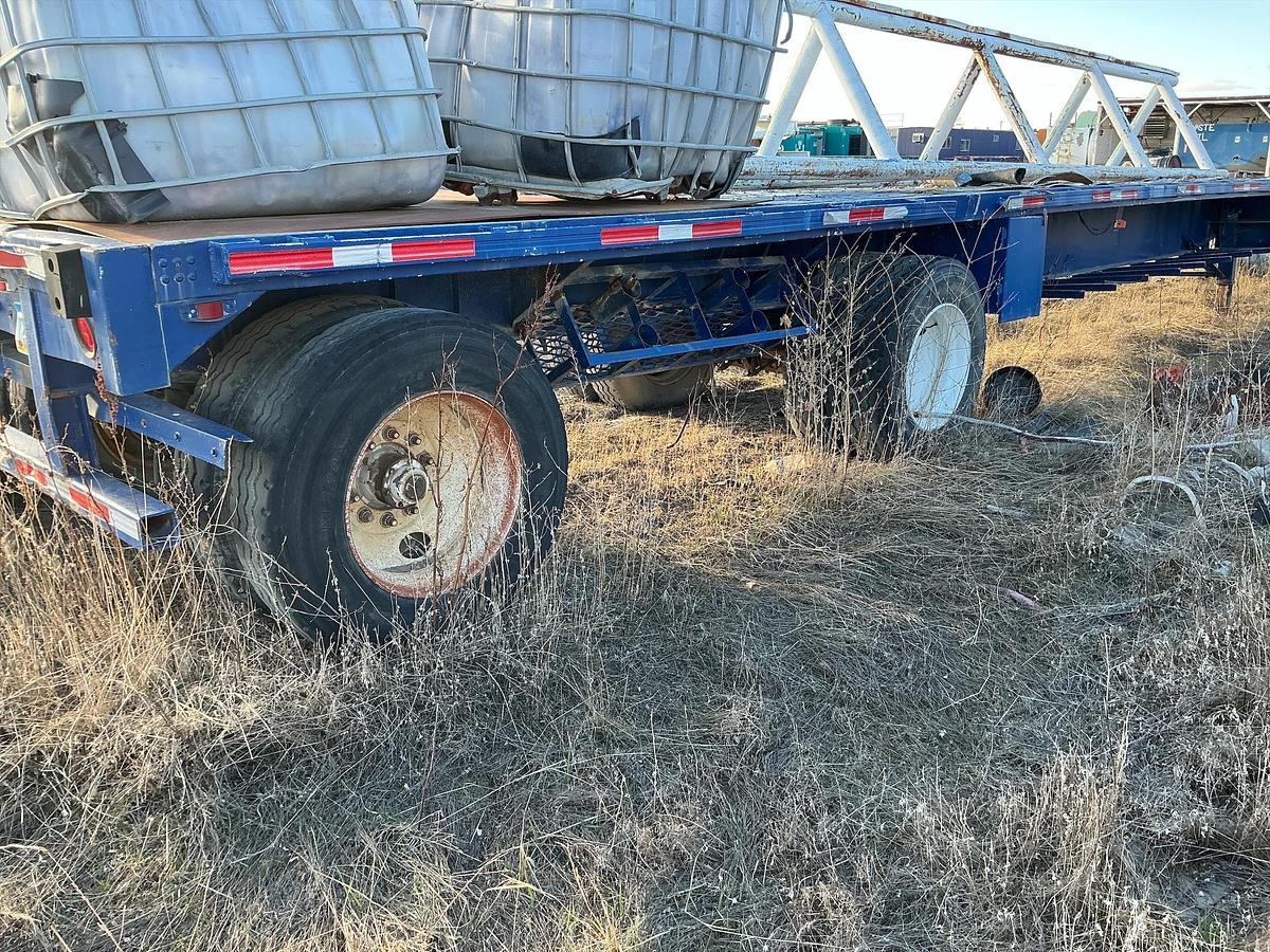 Used Welded Steel 45’ Spread Axle Flatbed Trailer