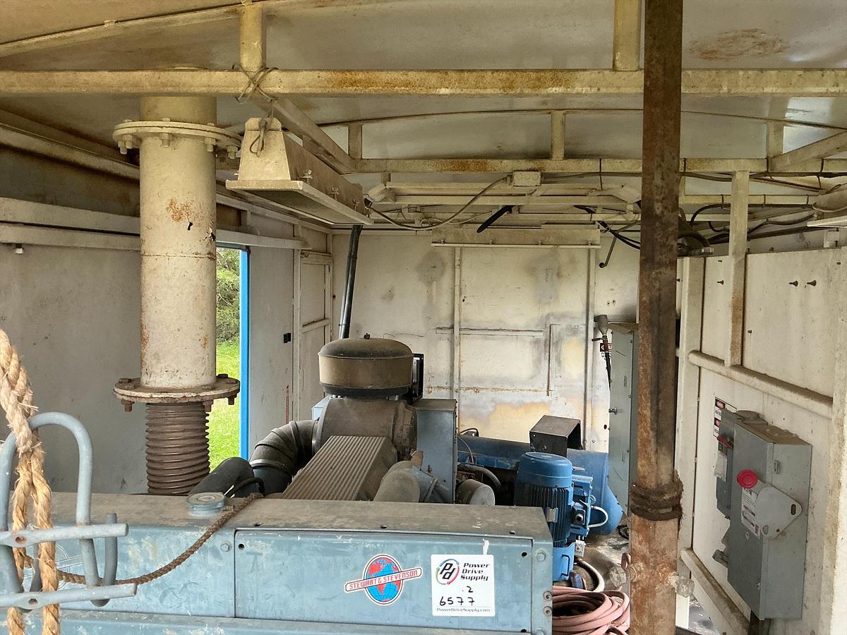 Used Detroit Series 60 Diesel Engine with Generator Skid, Switch Gear, Compressor