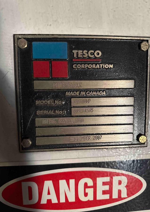 Used Tesco Top Drive House W/Detroit Diesel Series 60 500KW Diesel Generator Set