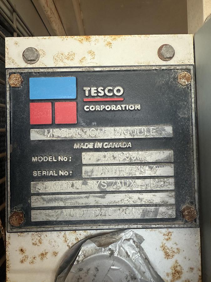 Used Tesco Mechanical Top Drive HPU