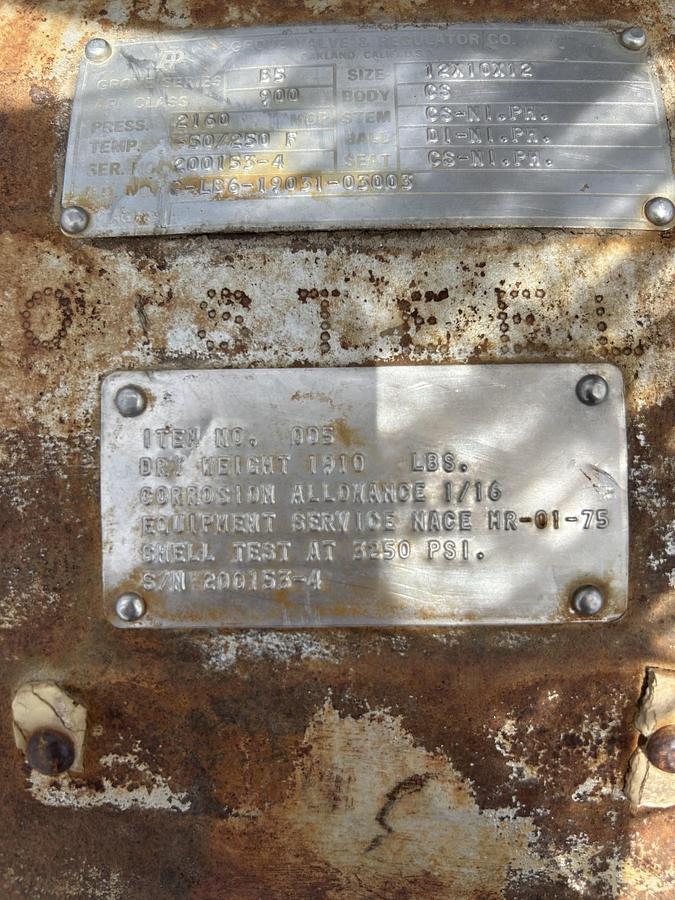 Used 12" Valve with Actuator