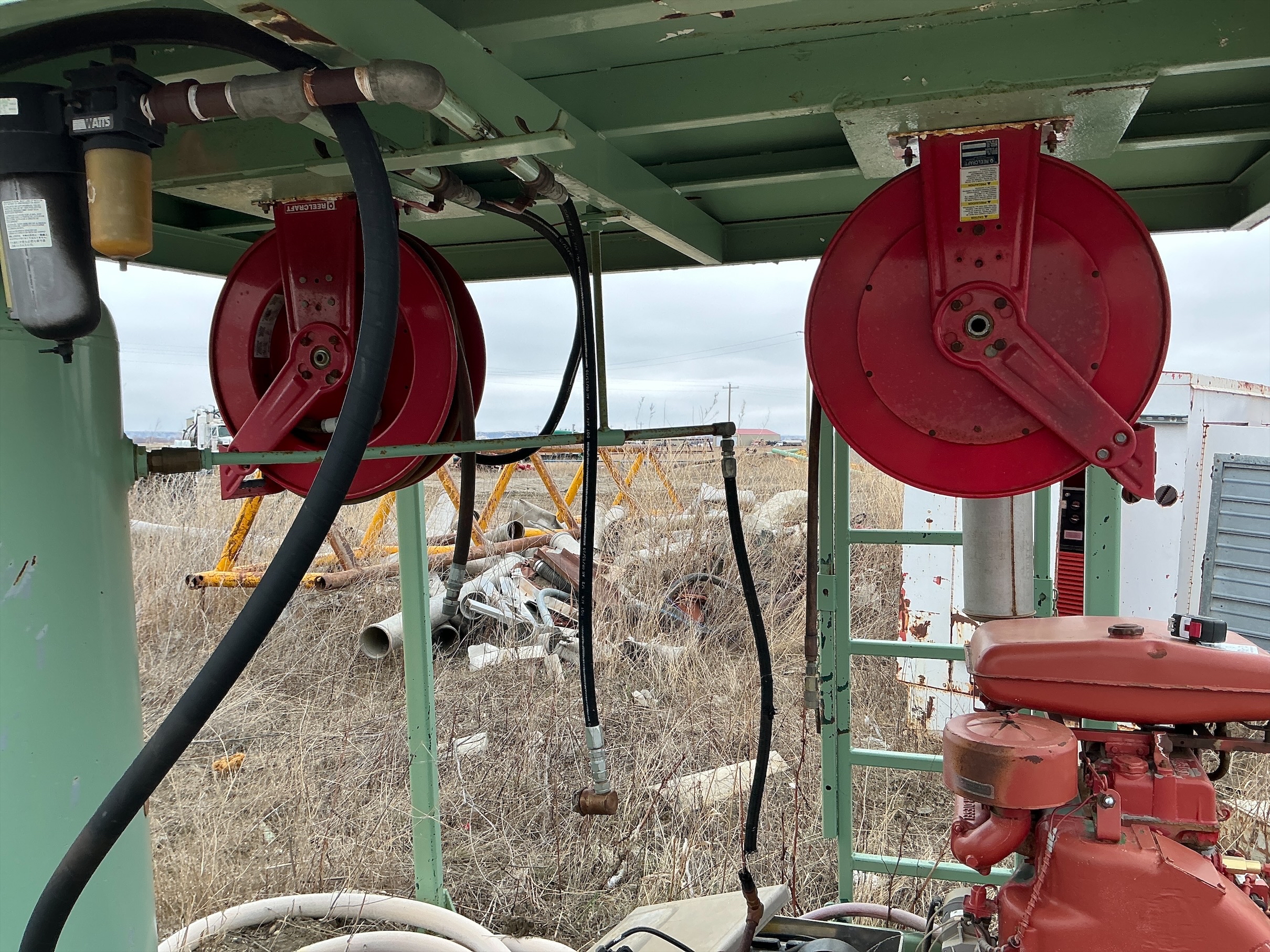 Used Welded Steel Air Compressor w/Shed 