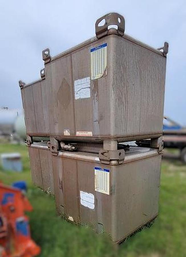 Used TranStore Stainless Steel IBC Tank - 350 Gallon