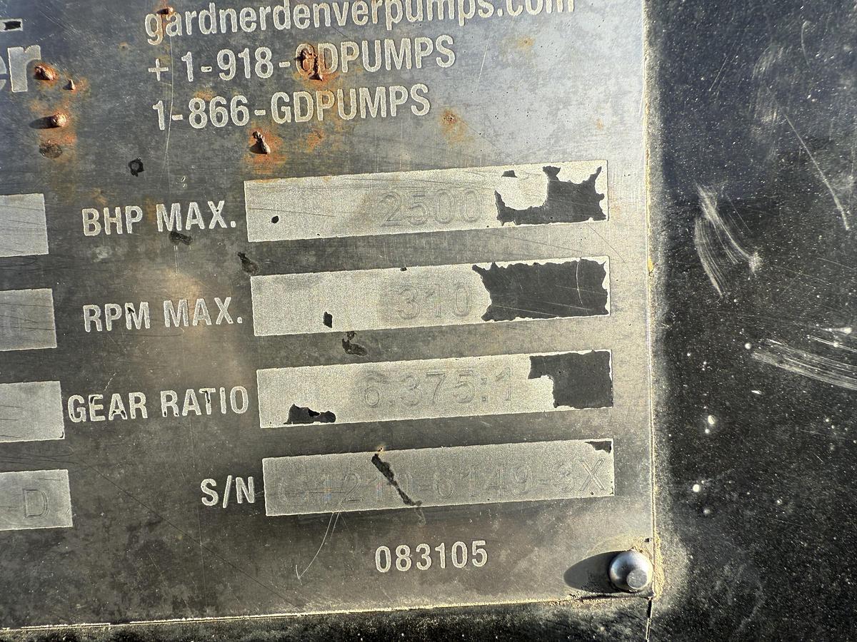 Used GARDNER DENVER TWS 2500 TRIPLEX PUMP