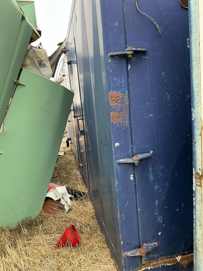 Used Welded Steel Enclosed Mud Pump Shed Skid 