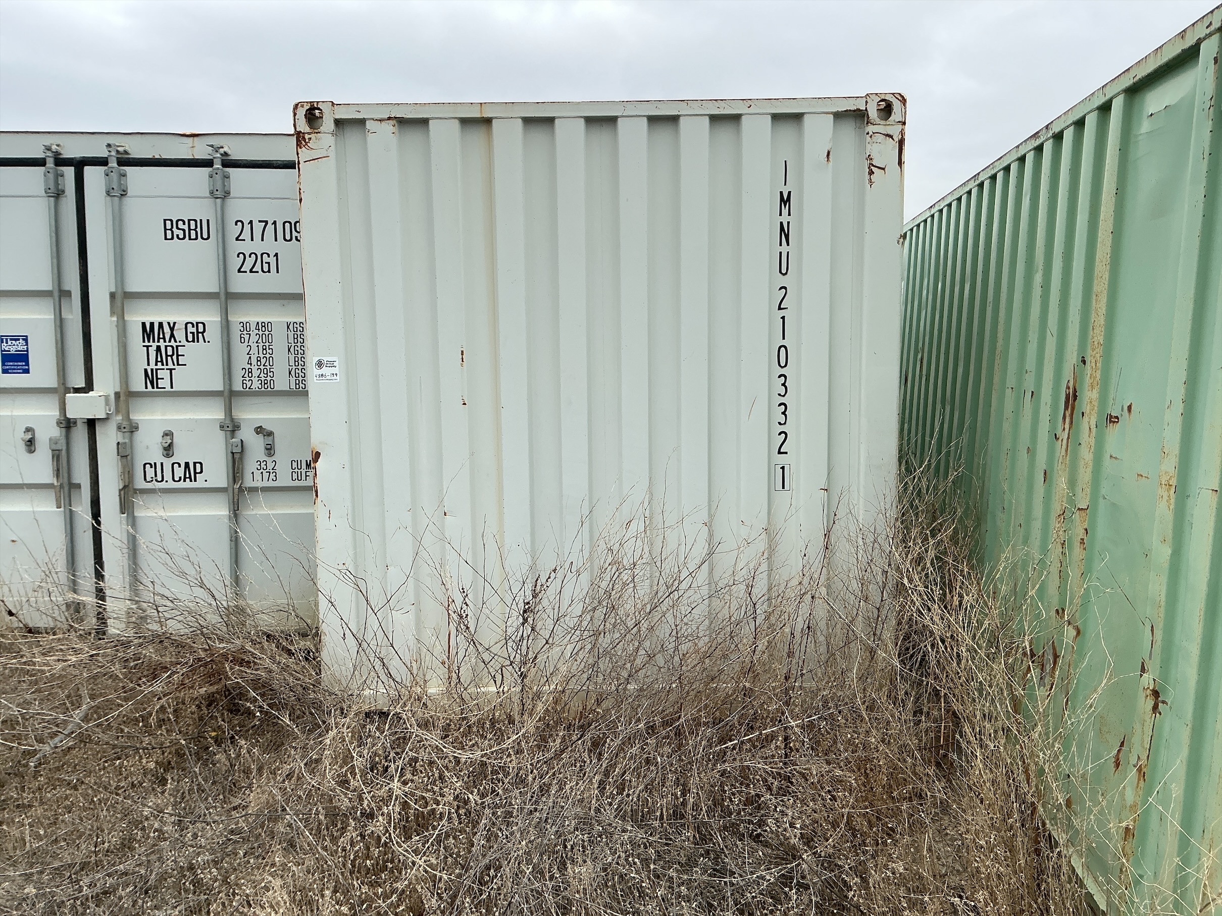 Used 2008 Welded Steel Connex Box w/Hoses