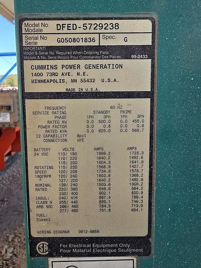 Used Cummins Powered Generator