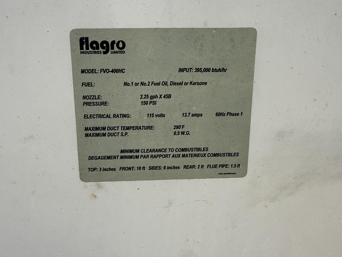 Used 2010 FLAGRO Heater 1M BTU