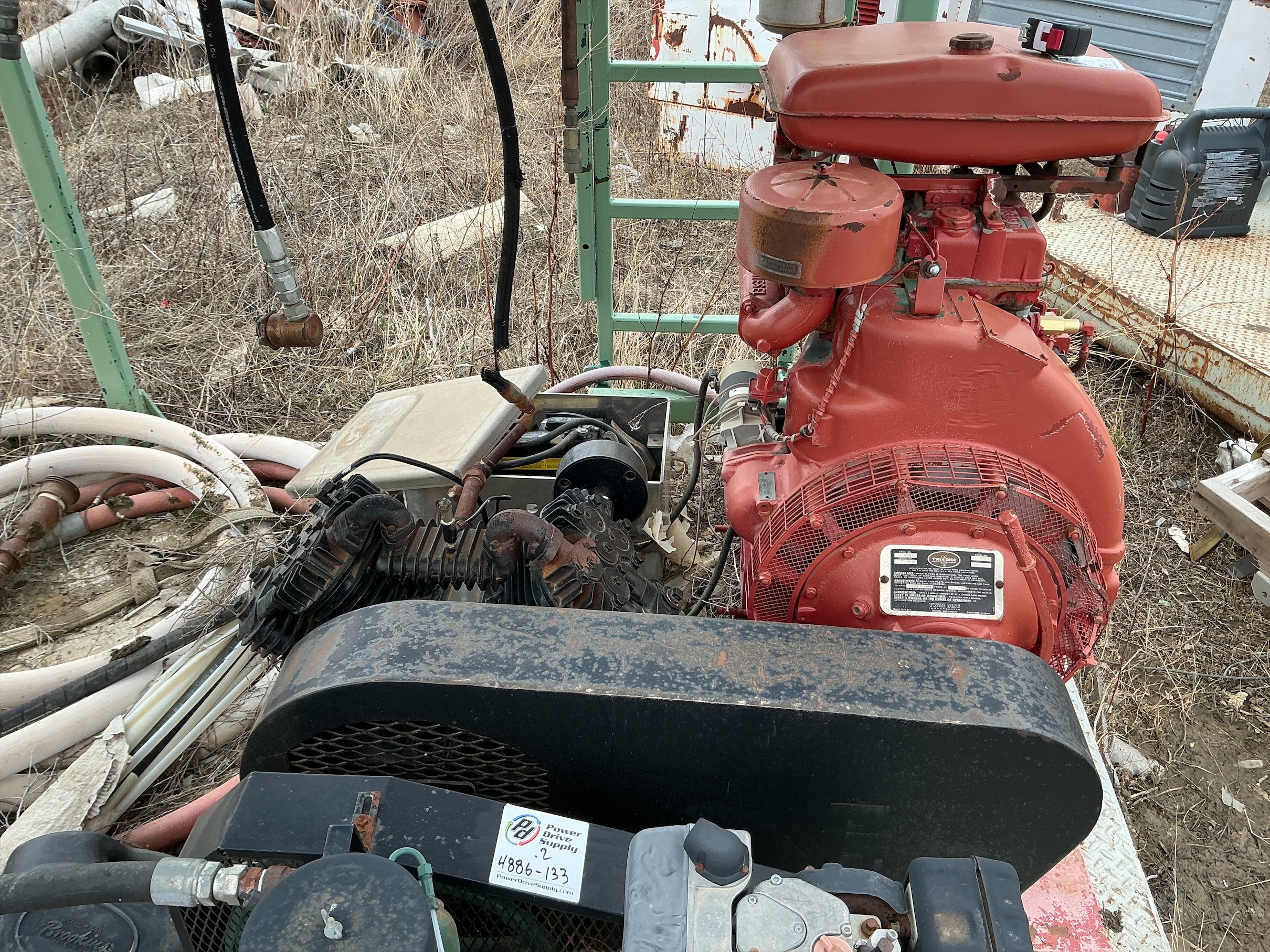 Used Welded Steel Air Compressor w/Shed 