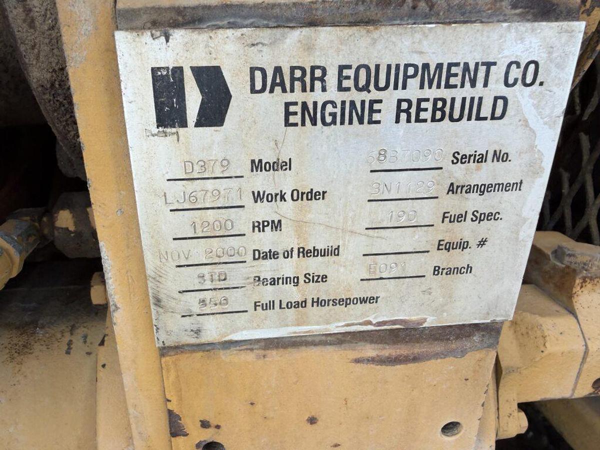 Used 1995 CAT D379 500 KW GENERATOR