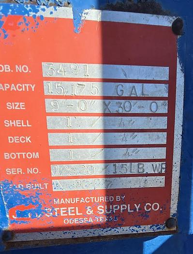 Used 2007 15,000 Gallon Fuel Tank