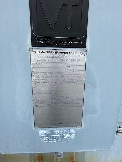 Used VIRGINIA TRANSFORMER 5000KVA