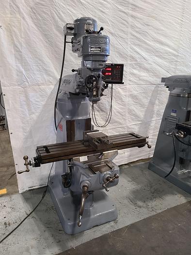 Used Bridgeport 1HP Milling Machine Digital Read Out Chrome Ways Vise Lube