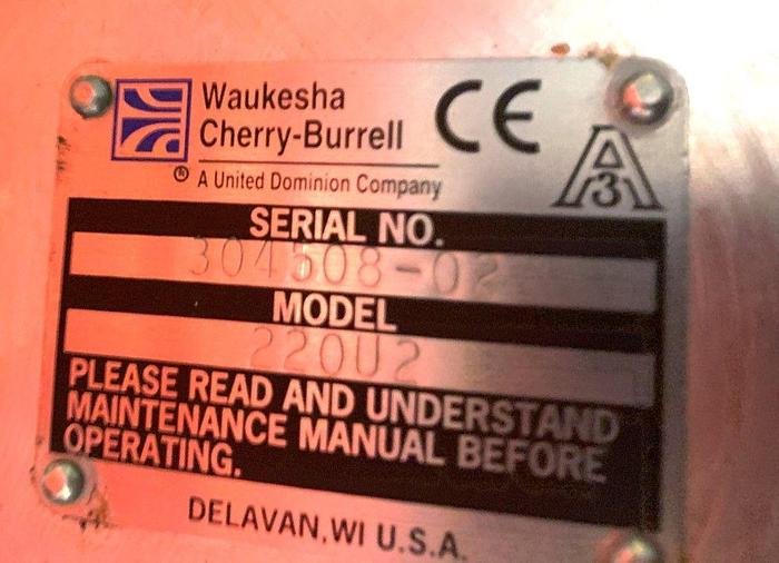 Used Pump, Waukesha, Mdl 220U2, 7.5 HP, 4" In/Out #C743877