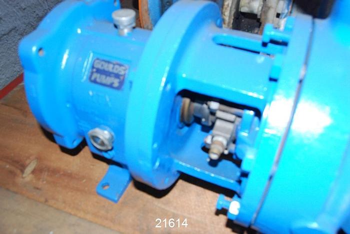 Used Goulds 3196 Pump, 3196Mtx, 3X4X8G, Stainless Steel Casing, 5-Vane Impeller, 7.25" Impeller Dia. #21614