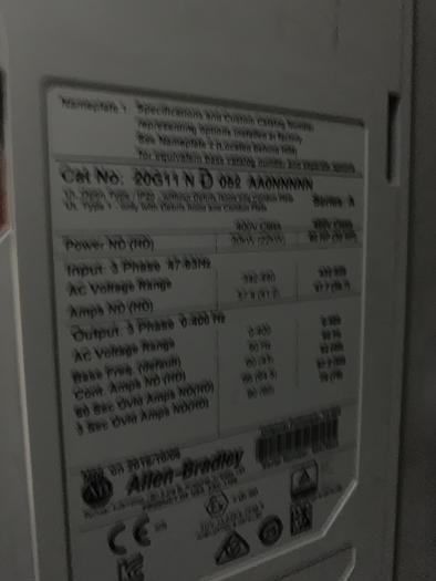 Used ALLEN BRADLEY OVERHEAD CRANE DRIVE SYSTEM MFG. 2016