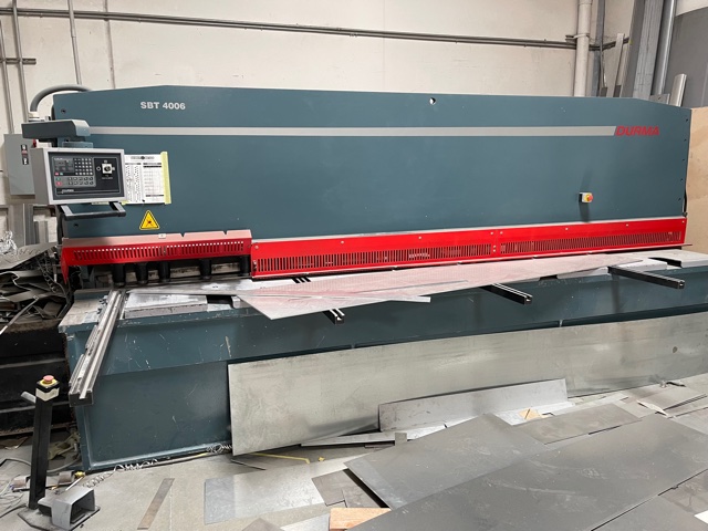 Used 2012 DURMA SBT 4006 1/4" X 13' HYDRAULIC SHEAR #5880
